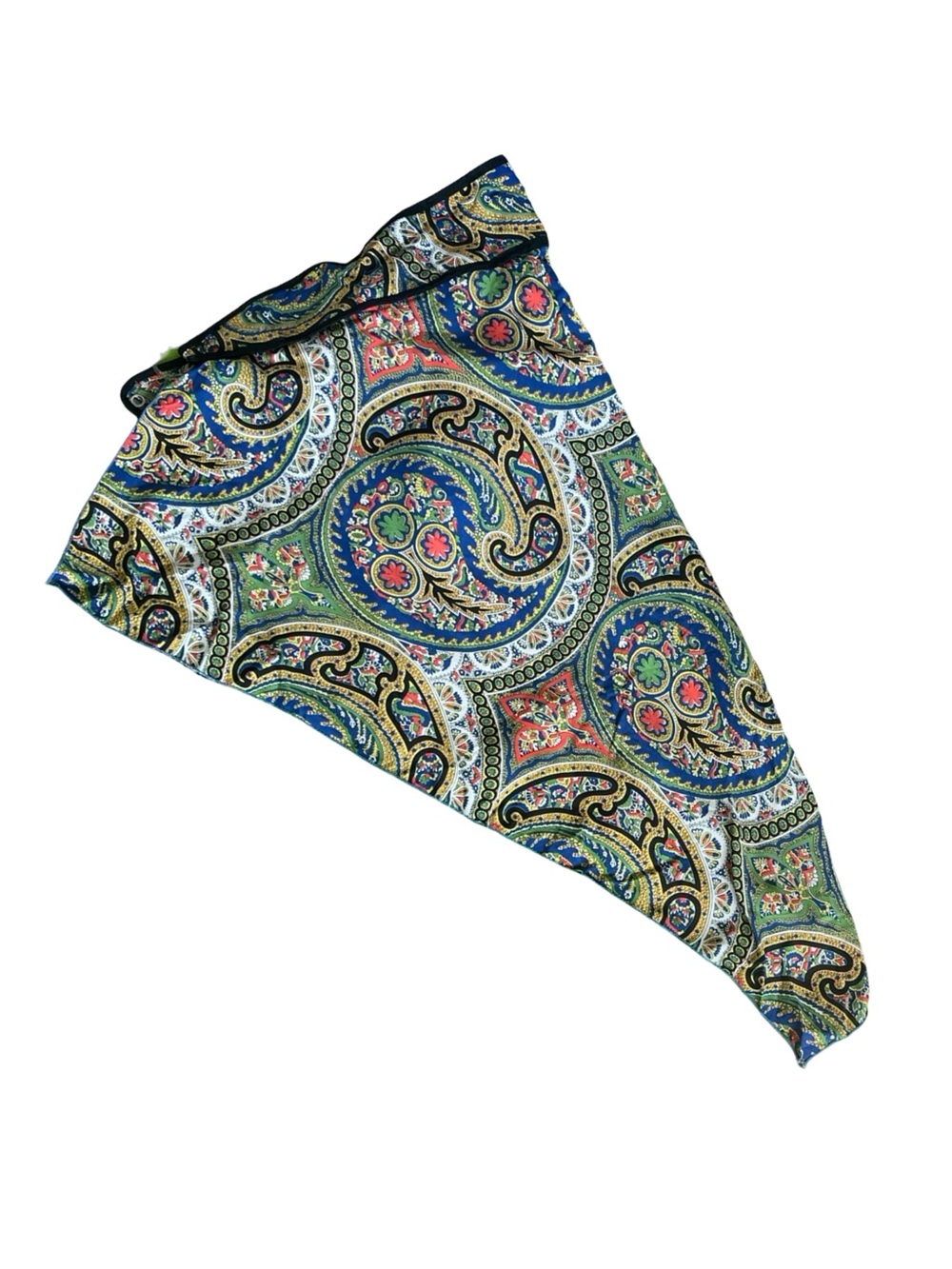 VTG 40s 50s Hollywood Hed-Toppers Paisley Convertible Headscarf By Arlis Mfg Co
